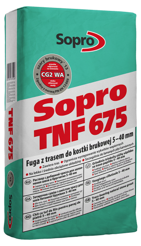 Sopro TNF 675 25kg - Fuga z trasem do kamienia naturalnego szary brukowy 13 od 5–40 mm