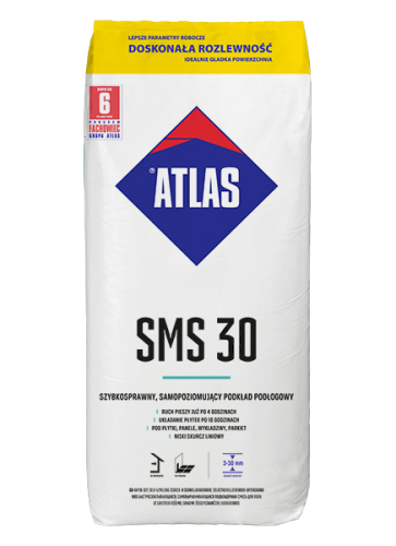 Atlas SMS 30 25kg - samopoziomujący podkład podłogowy (3-30 mm)