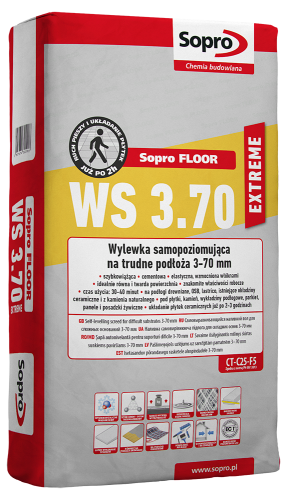 Sopro FLOOR WS 3.70 Extreme 25kg - Wylewka samopoziomująca na trudne podłoża 3-70 mm