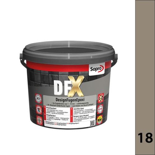 Sopro DFX PIASKOWY SZARY 18 3kg - fuga epoksydowa