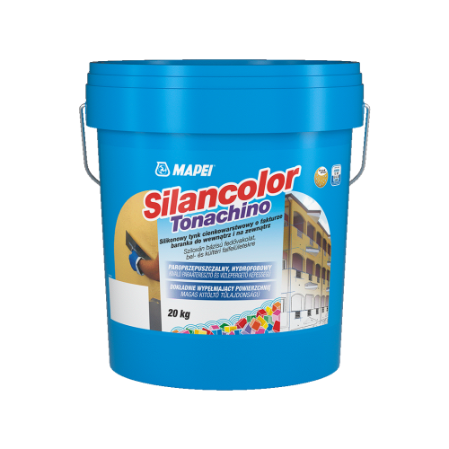Mapei SILANCOLOR TONACHINO 1,5 mm 20kg tynk silikonowy baranek biały