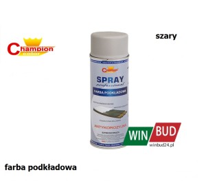 Champion color spray 400ml - farba podkładowa szary