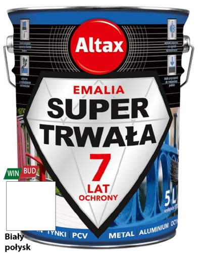 Altax Emalia Super Trwała 5 l Biały połysk