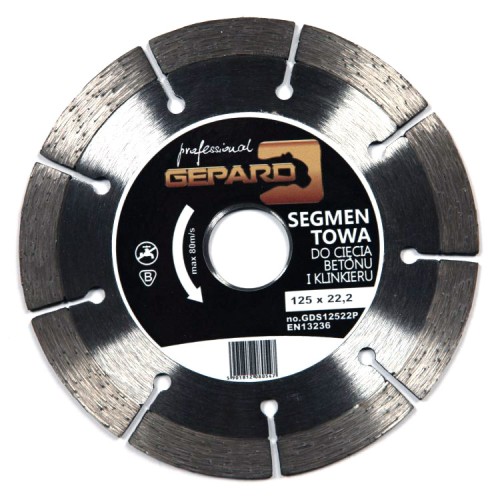 Tarcza diamentowa segmentowa 125mm Gepard Professional GDS12522P