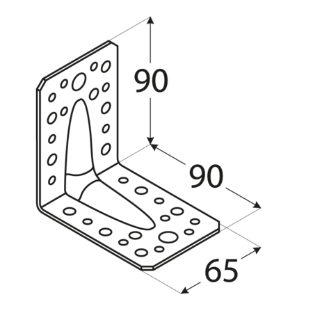 Kątownik z przetłoczeniem Domax KP1