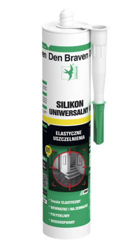 Den Braven SILIKON UNIWERSALNY 300ml biały - Silicone-1001U