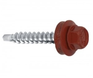 Wkręt farmer do drewna  4,8 x35 - RAL 3009 wiśniowy