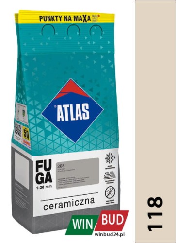 ATLAS FUGA CERAMICZNA 118 jaśminowy 5kg