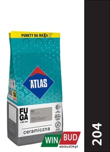 ATLAS FUGA CERAMICZNA 204 Czarny 2kg