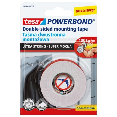 Taśma Tesa PowerBond dwustronna 19mm x 1,5mb