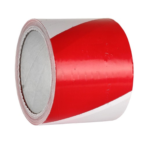 Taśma ostrzegawcza 75mm/100mb biało-czerwona Blue Dolphin