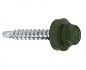 Wkręt farmer do drewna  4,8 x35 - RAL 6020 zielony